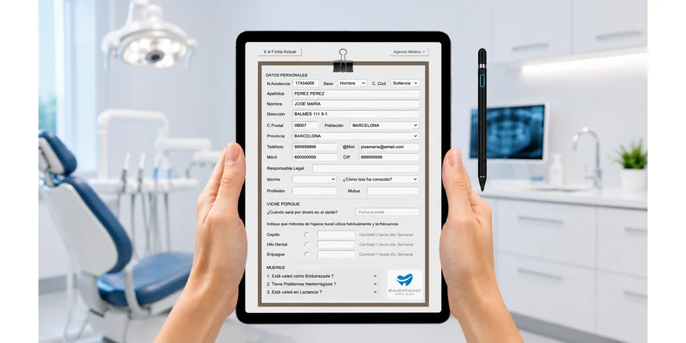 Pantalla táctil EASYPAD para clínica dental